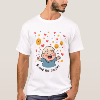 T-shirt Diffuser les sourires - Caricature de Doodle migno