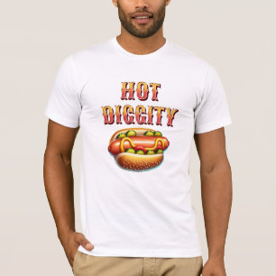 T-shirt Diggité chaude Retro Hot dog