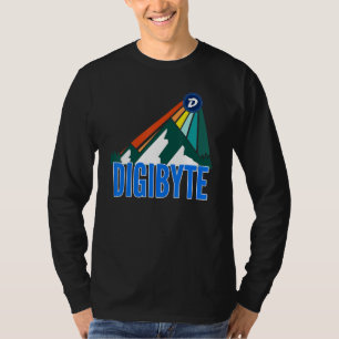 T-shirt Digibyte Dgb Crypto Mountain Sun Rays Cryptocurren