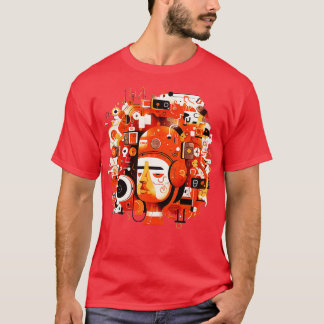 T-shirt Digital Mind Une illustration vivante et ludique d