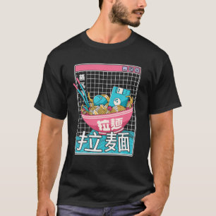 T-shirt Digital Ramen Bowl Japan Style Pastel Otaku Anime