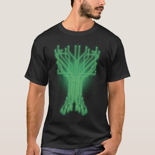 T-shirt Digital Tree ingénieur mécanique informatique numé (Devant)