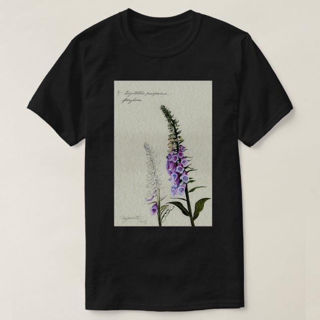 T-shirt Digitalis purpurea Foxglove (Design devant)