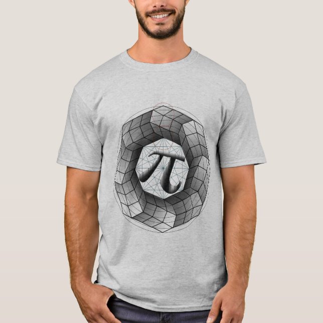 T-shirt d'illusion mathématique optique Pi - Parfa (Devant)