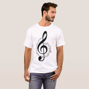 T-shirt d'illustration de notes musicales
