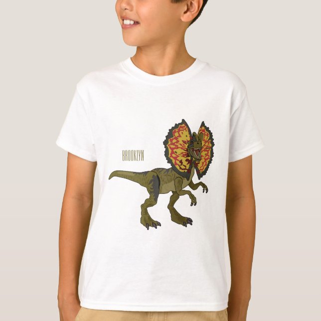 T-shirt Dilophosaurus dessin animé (Devant)