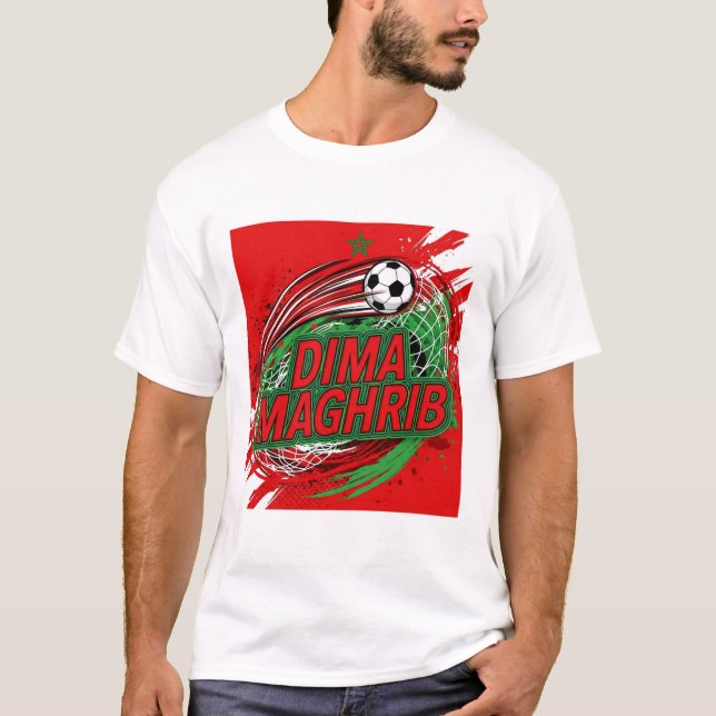 T-shirt Dima Maghrib – Moroccan Flag Pride & National ... (Devant)