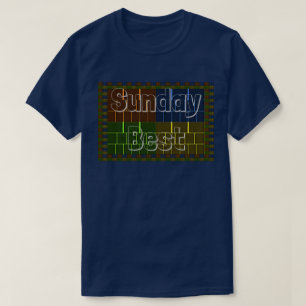 T-shirt Dimanche coloré Meilleur À damiers motif Toile mur