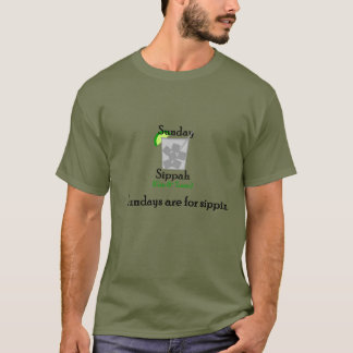 T-shirt Dimanche est pour le genièvre et les toniques de