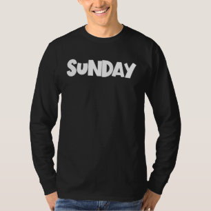 T-shirt Dimanche Jour De La Semaine Minimaliste  Dimanche 