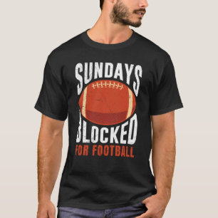 T-shirt Dimanches Bloqués Pour Football Américain Pour Hom