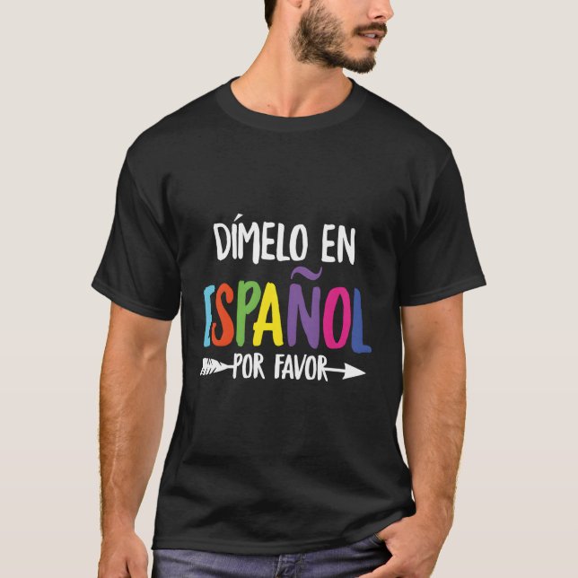 T-shirt Dimelo En Espanol Maestra espagnol bilingue (Devant)