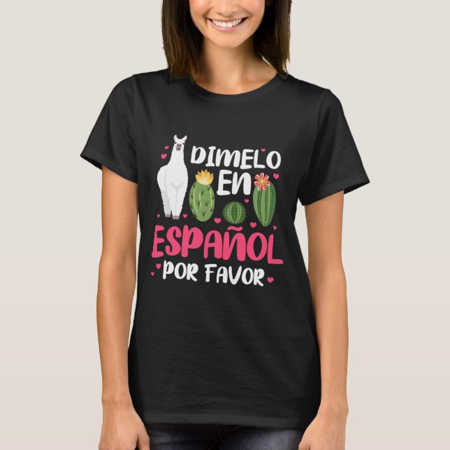 T-shirt Dimelo En Espanol Professeur d'espagnol (Devant)
