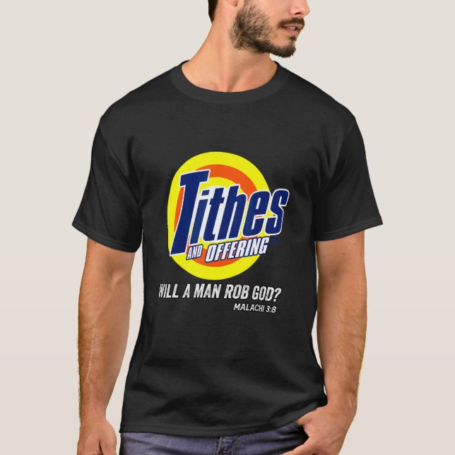 T-shirt Dîmes Et Offre Un Homme Rob Dieu Citer Coût (Devant)