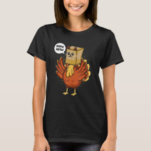 T-shirt Dinde Agriculteur Animal Chat Faux Chat Action d