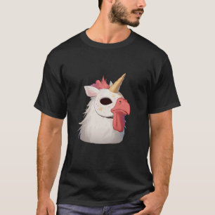 T-shirt Dinde avec masque de licorne - drôle de licorne d'