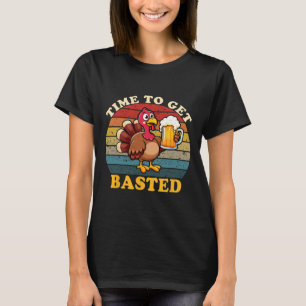 T-shirt Dinde C'est L'heure De Se Préparer Drôle Joyeux Th