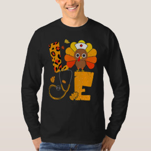 T-shirt Dinde d'amour Stéthoscope Infirmière Vie Action de