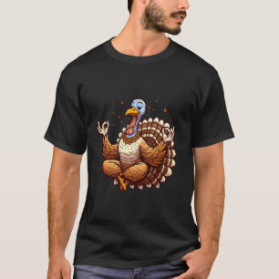 T-shirt Dinde de méditation Pose de yoga relaxant Animal
