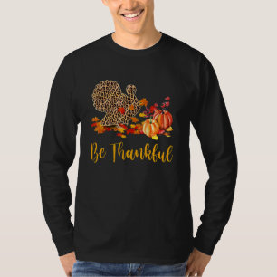T-shirt Dinde de remerciement Citrouilles Léopard Automne