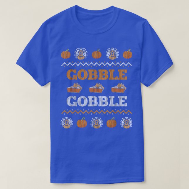 T-shirt Dinde de repas Gobble Sweater de Noël dégueulasse  (Design devant)
