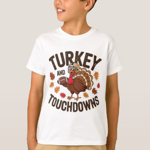 T-shirt Dinde de Thanksgiving et touchés Joueur de footll