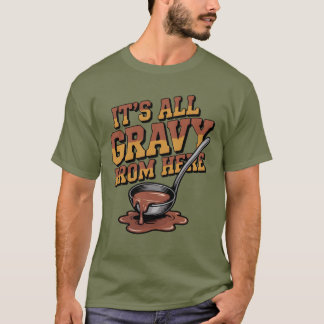 T-shirt Dinde de Thanksgiving Funny Gravy - Tee rétro pour