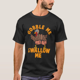 T-shirt Dinde de Thanksgiving Twerking Caquette Moi Avale