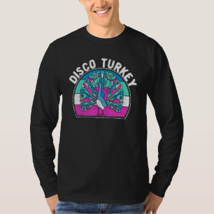 T-shirt Dinde disco Plumes de paon Fancy Thanksgiving