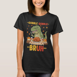 T-shirt Dinde drôle de dinosaure de Thanksgiving Gobble Go