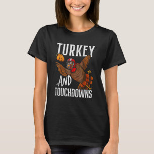 T-shirt Dinde et touchés de football Thanksgiving