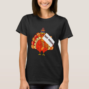 T-shirt Dinde Mange Pizza Adulte Végétalien Enfants Actio