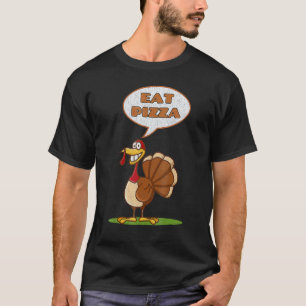 T-shirt Dinde Mange Pizza Adulte Végétalien Enfants Drôle
