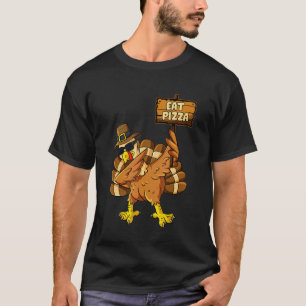 T-shirt Dinde Manger Pizza Adulte Végétalien Enfants Drôle