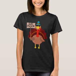 T-shirt Dinde Manger Pizza Adulte Végétalien Enfants Drôle