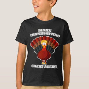 T-shirt Dinde Rendez Thanksgiving Great Again Trump Drôle 