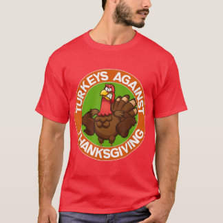 T-shirt Dindes contre Thanksgiving Vegan