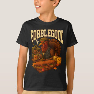 T-shirt Dindon Gobbol Gobble Gool Thanksgiving Rétro 