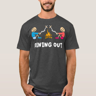T-shirt Diner à l'extérieur du feu de camp cuisine torréfa