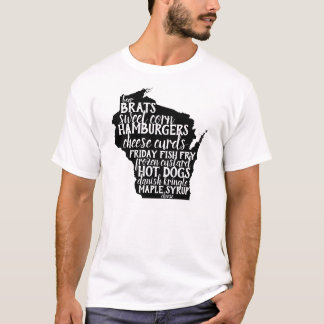 T-shirt Dîner de nourritures du Wisconsin prêt