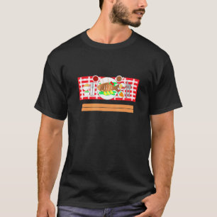 T-shirt Dîner déjeuner pique-nique table extérieur camping