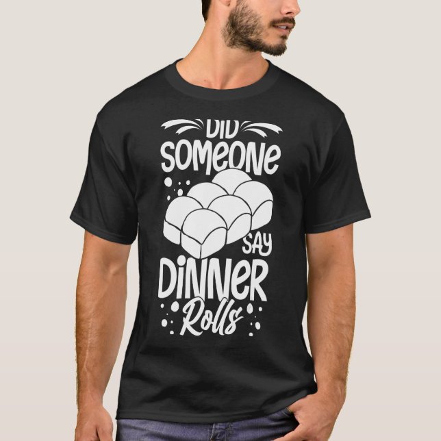T-shirt Dîner Pain Roll Gluten Libre Vegan Dough Dough (Devant)