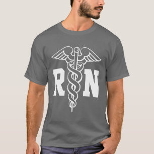 T-shirt d'infirmière de RN avec le symbole de