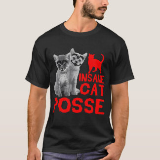 T-shirt Dingue Chat Posse Cadeau Teft Pour Hommes Femmes
