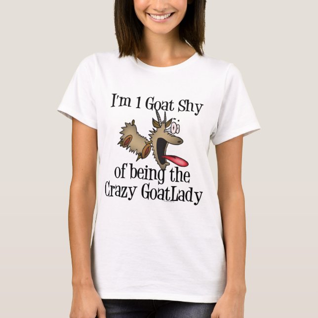 T-shirt Dingue Goat Lady GetYerGoat (Devant)