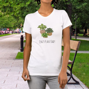 T-shirt Dingue Plante Lady Funny