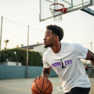 T-shirt Dink it Phrase de basket avec typographie violet