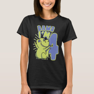 T-shirt Dino 4 Ans Pour Rex Dinosaur 4 Ans