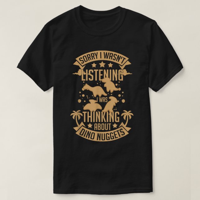 T-shirt Dino Chicken Nugget Dinosaur Nugs Veggie Funny (Design devant)