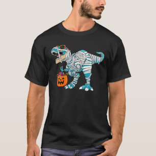 T-shirt Dino Dino Mummy T Rex Dinosaur Halloween Candy to